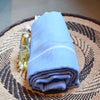 Classic Hammam_ Large  Cotton Beach Towel_ blue