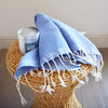 Calvi Hammam _ Large Cotton Beach Towel_ blue